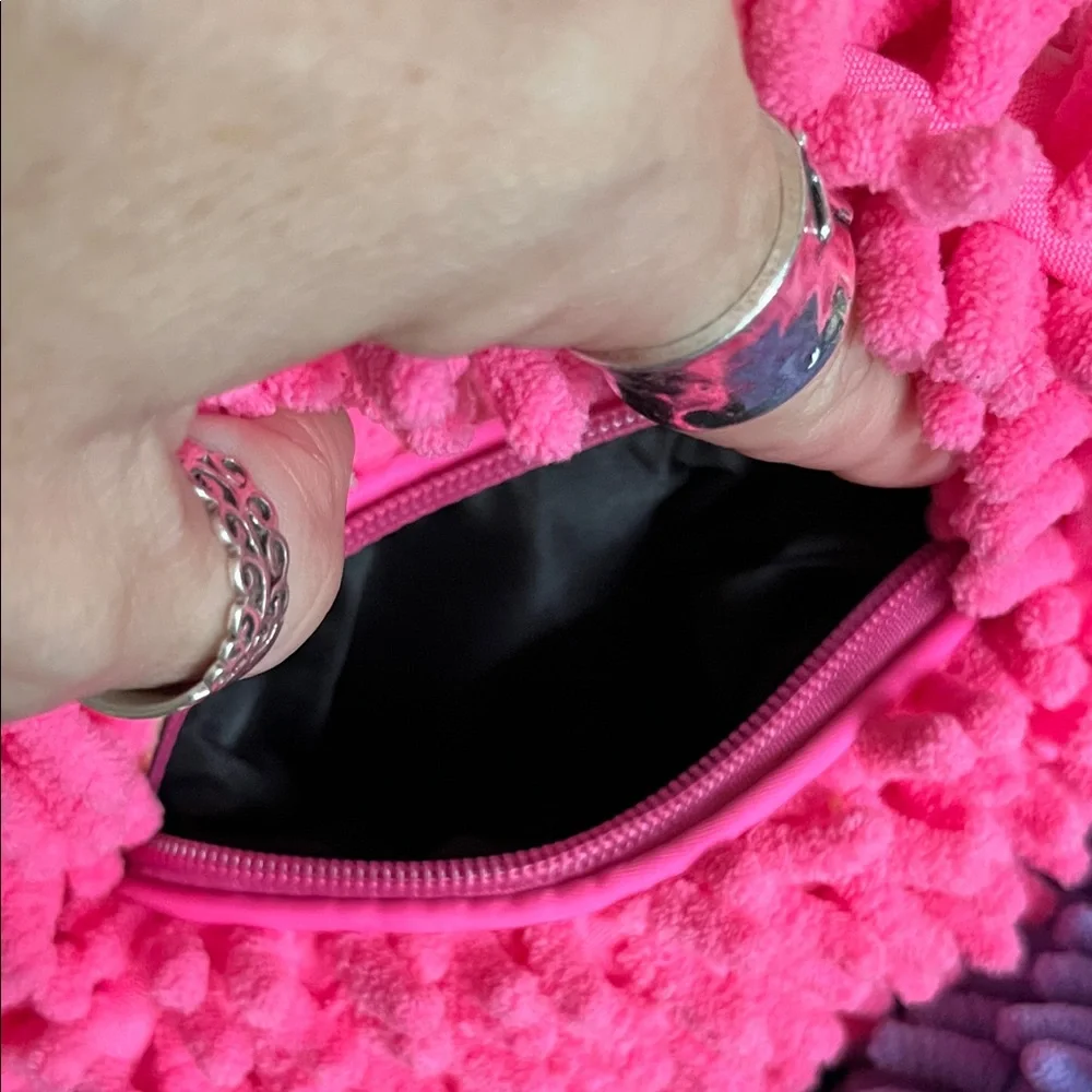 Y2K Handmade Hobo Bag Satchel, featuring a soft, fluffy plush material